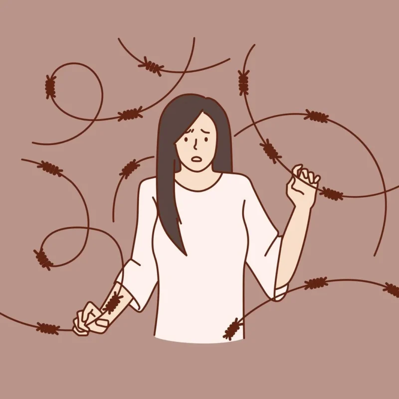 Unhappy Woman in Depression